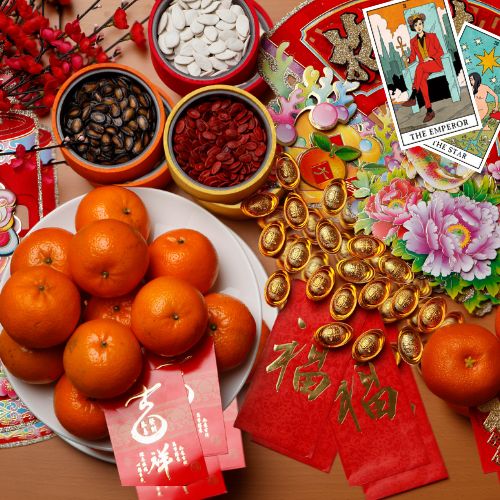 Ontdek de betovering van het Chinees Nieuwjaar in 2024, het jaar van de draak. Leer over de rijke tradities, spirituele betekenis en de verbinding met tarot. Laat je leiden door de kracht van vernieuwing en voorspoed!